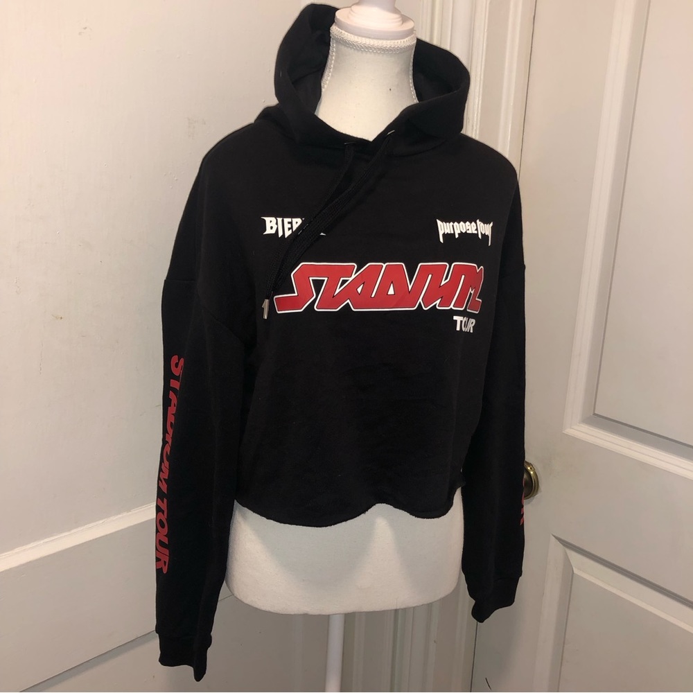 Divided h&m Justin Bieber tour half length cropped youth hoodie size small
